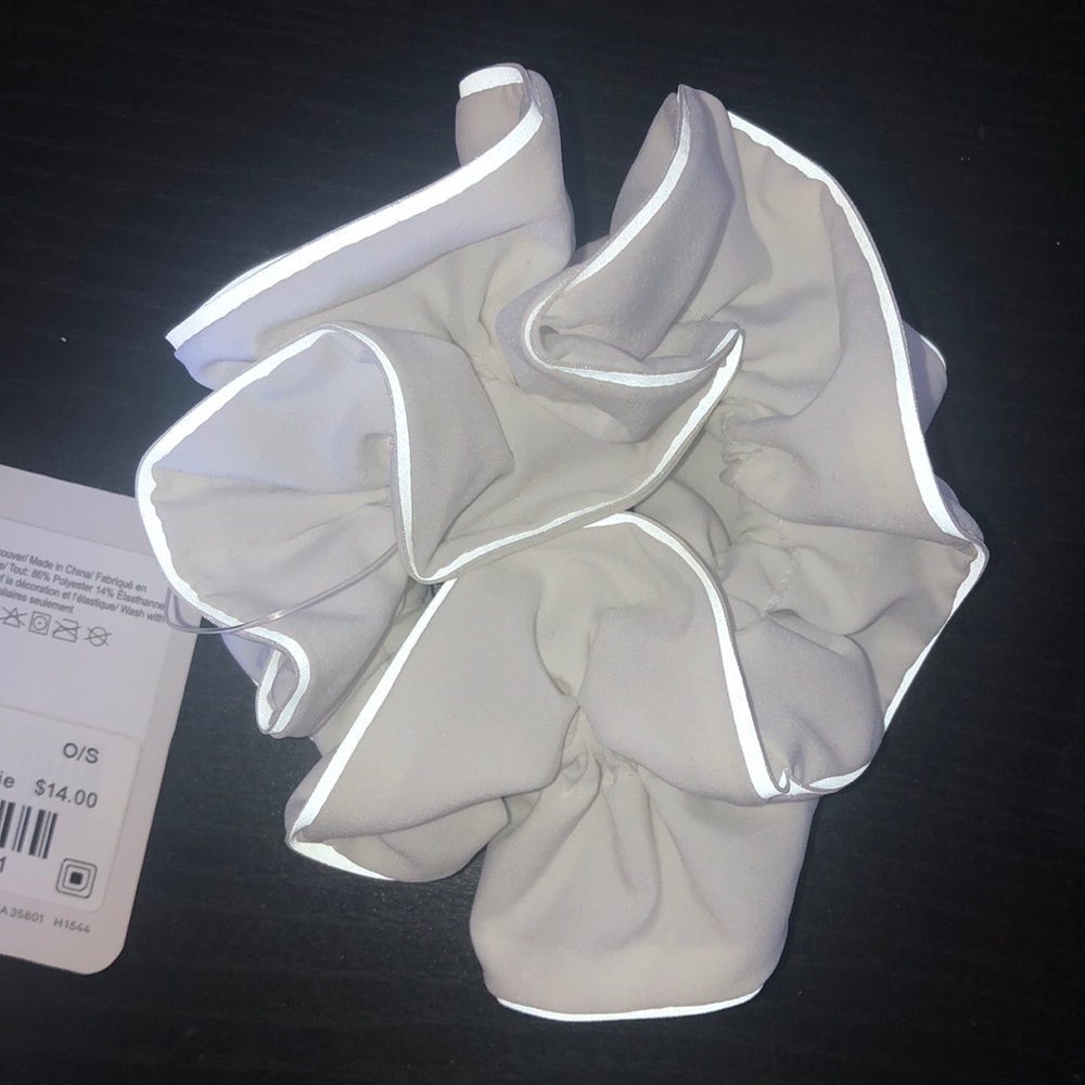 White Lululemon Scrunchie